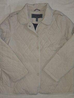 XL Tommy Hilfiger Women's Quilted Cream Jacket